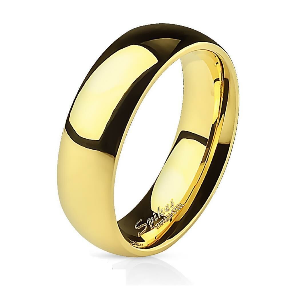 52 (16.6) Ring klassisch Gold aus Edelstahl Unisex