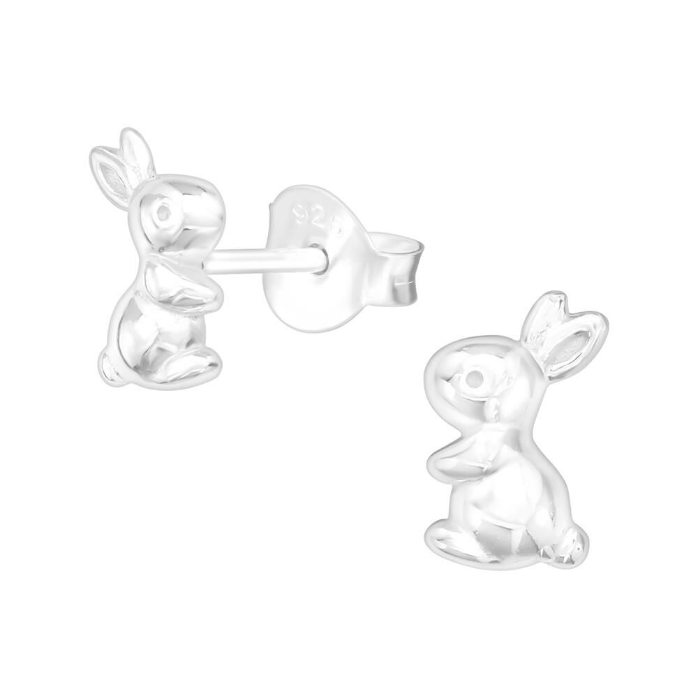 Ohrstecker Hase aus .925 Silber Kinder