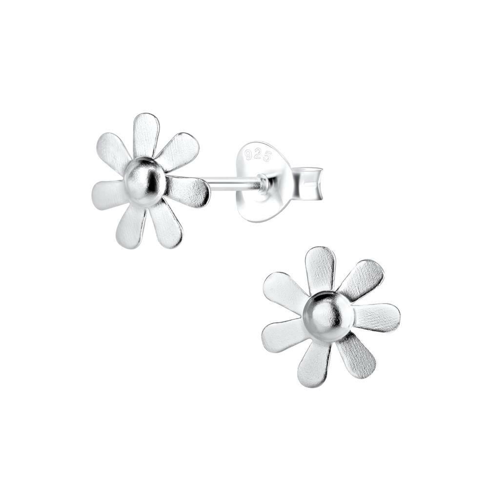 Ohrstecker Blume aus 925 Silber Kinder