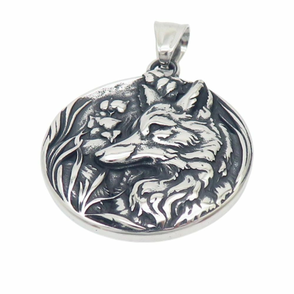 Anhänger Amulett Fuchsdame Silber aus Edelstahl Unisex