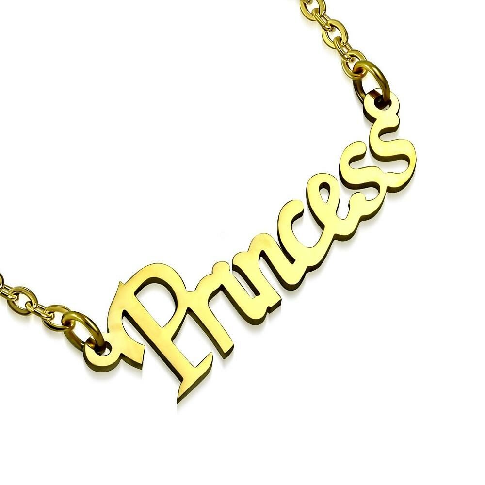 Kette Prinzessin Gold aus Edelstahl Unisex