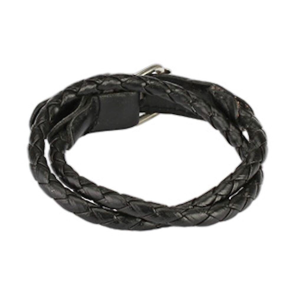 Armband geflochten schwarz aus Kunstleder Unisex