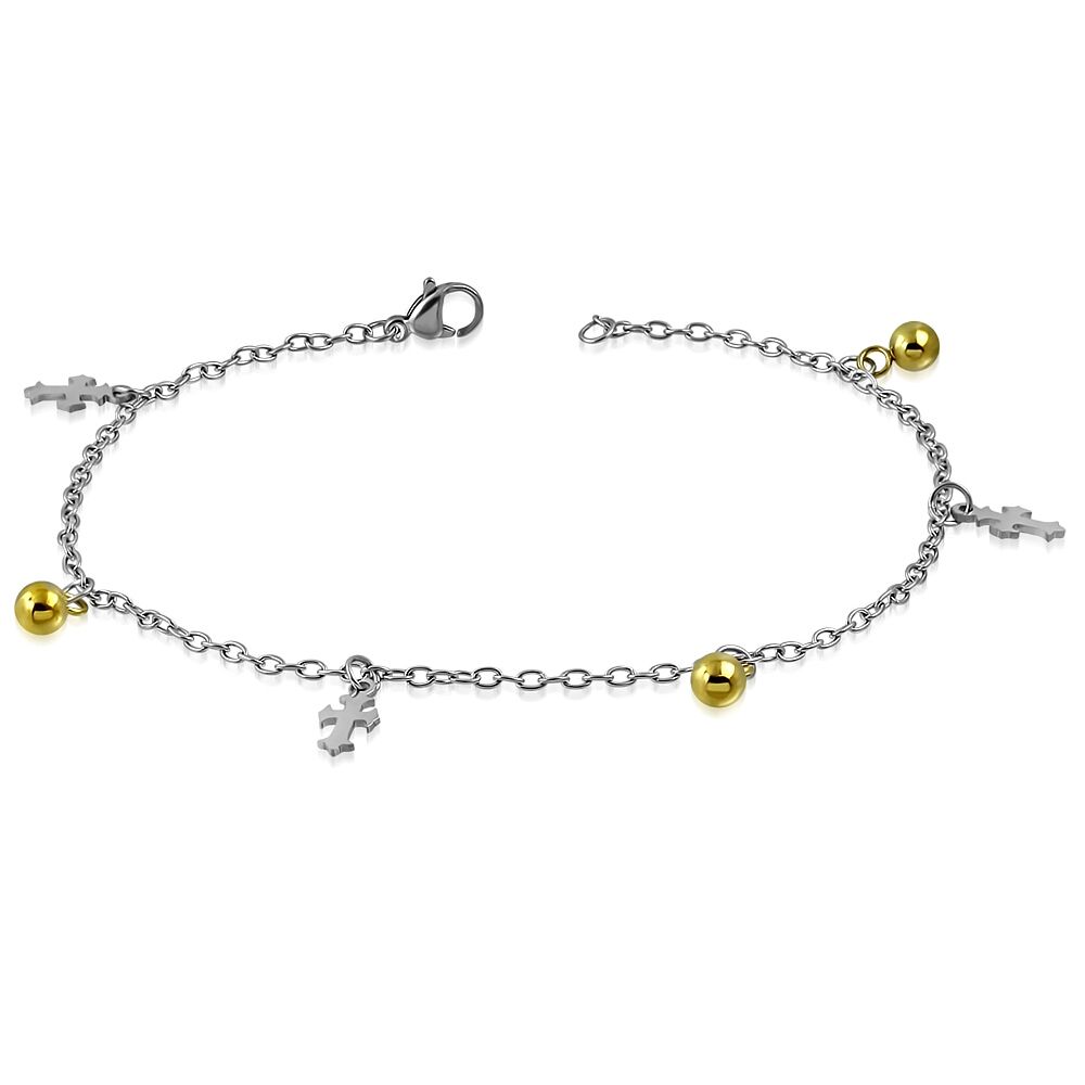 Bettelarmband Fleur de Lis Silber aus Edelstahl Damen