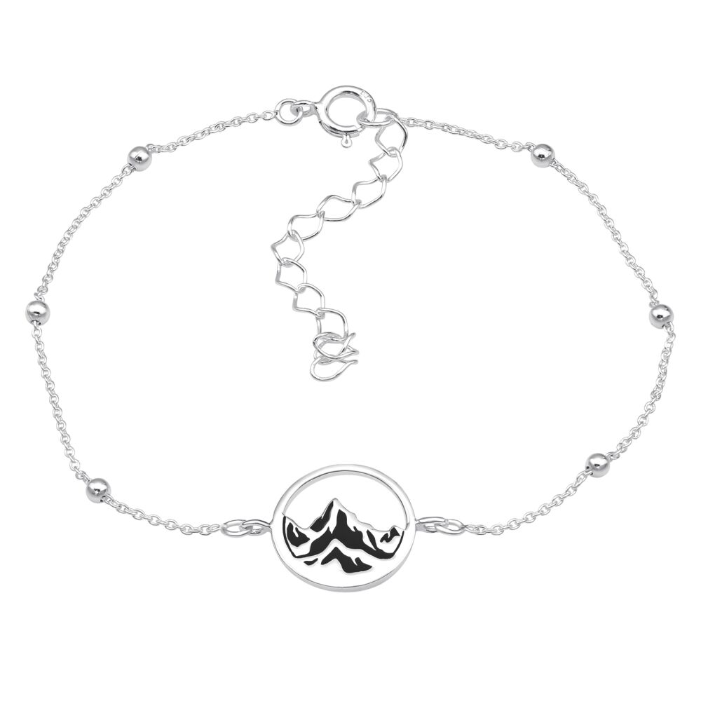 Armband Bergmotiv aus 925 Silber Damen