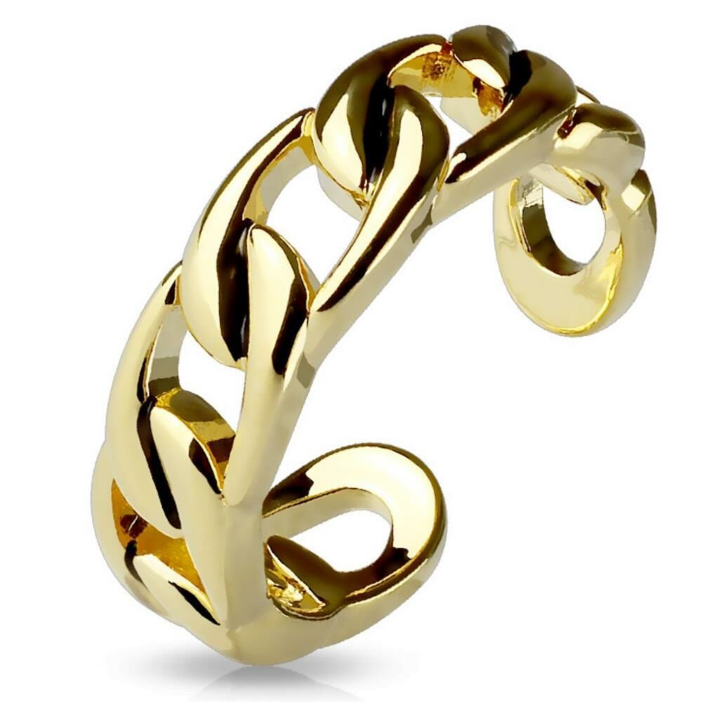 Gold Zehring Kettenglieder gold silber Brass für Damen