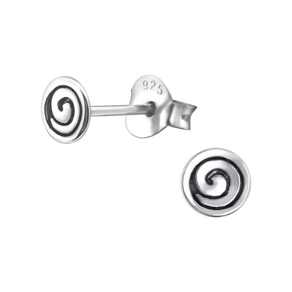 Ohrstecker Spirale aus 925 Silber Damen