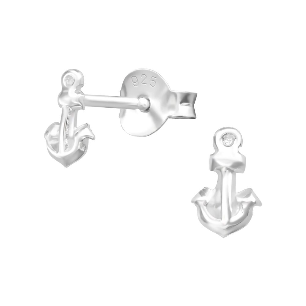 Ohrstecker Anker aus 925 Silber Damen