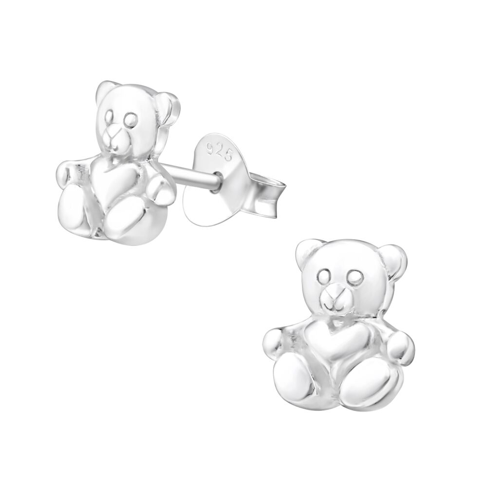 Ohrstecker Teddybär aus 925 Silber Damen