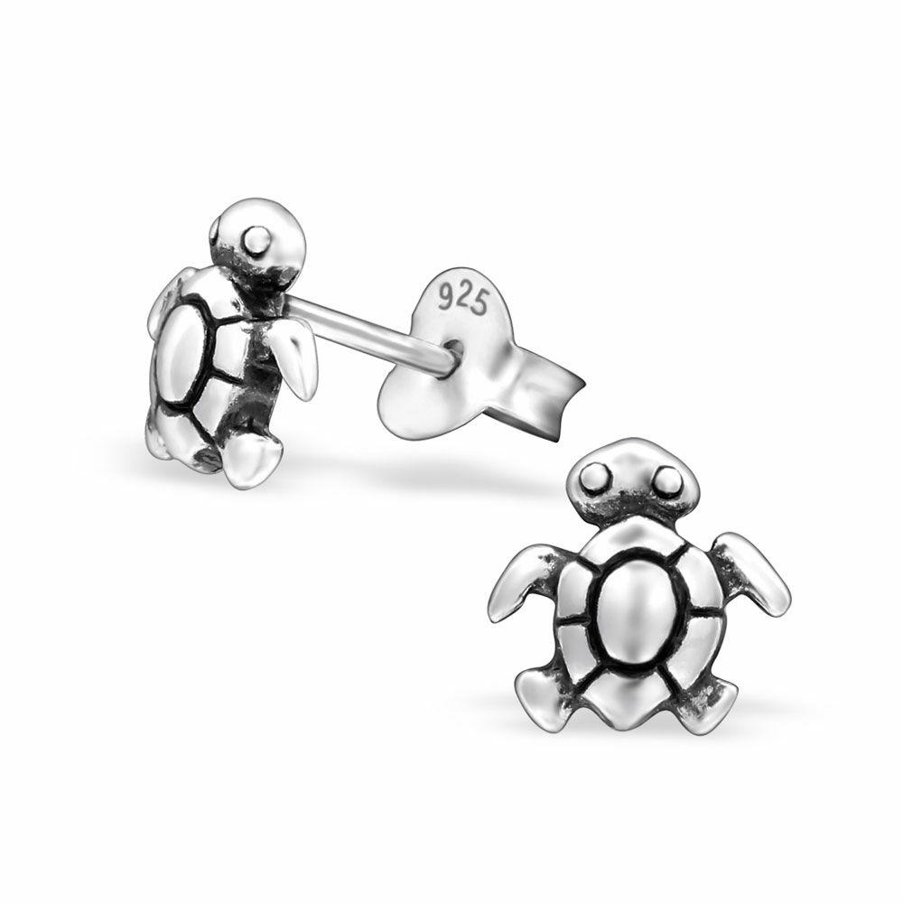 Ohrstecker Turtle aus 925 Silber Damen