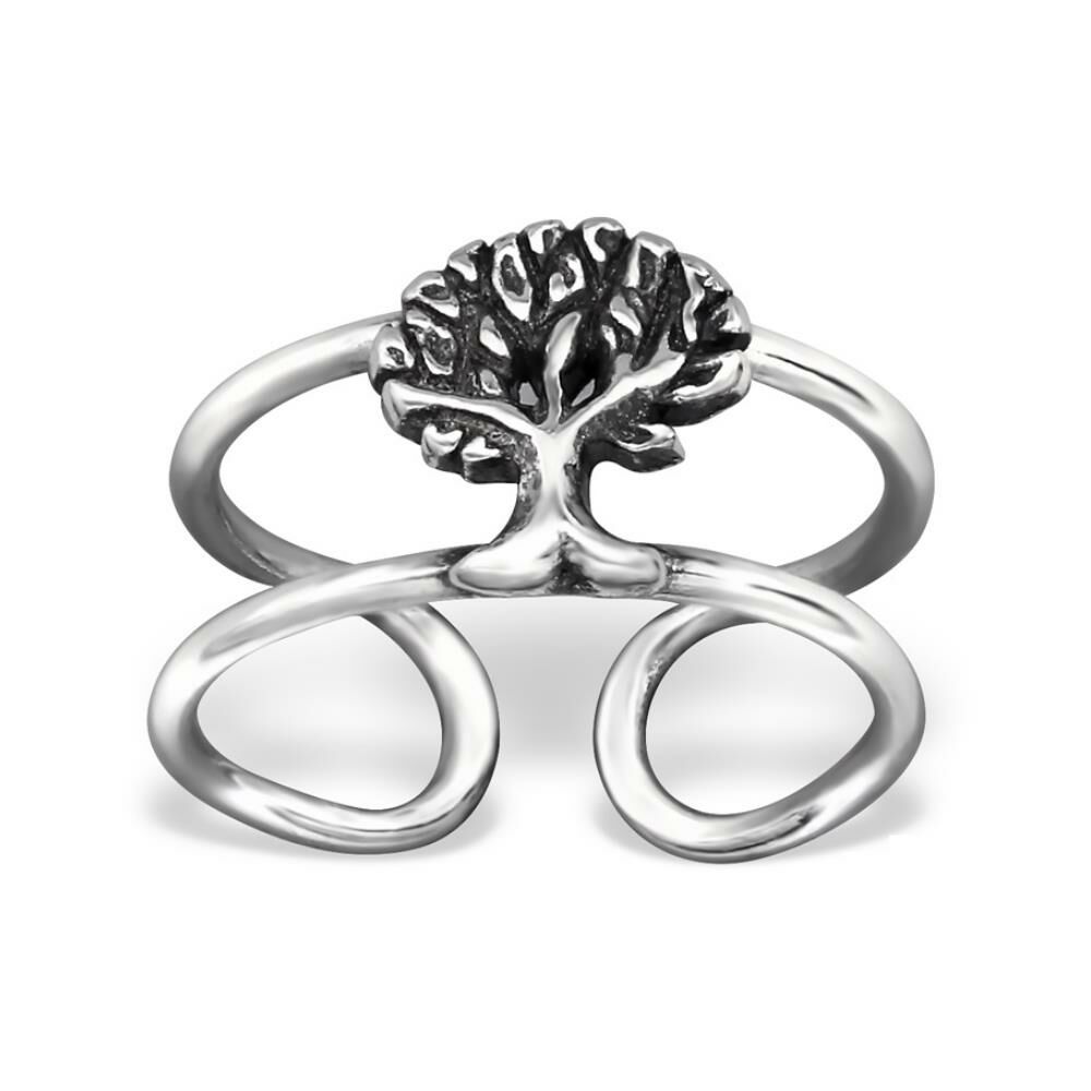 Ohrklemme Baum aus 925 Silber Damen