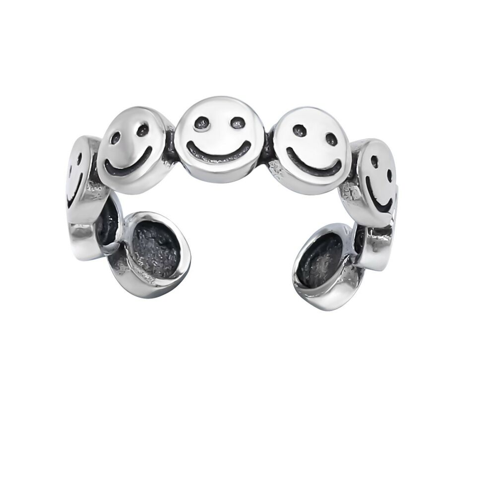 Ohrklemme Smiley´s aus 925 Silber Damen