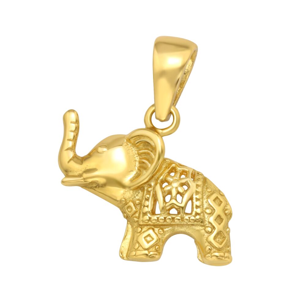 Charm Elefant vergoldet 925 Silber Damen