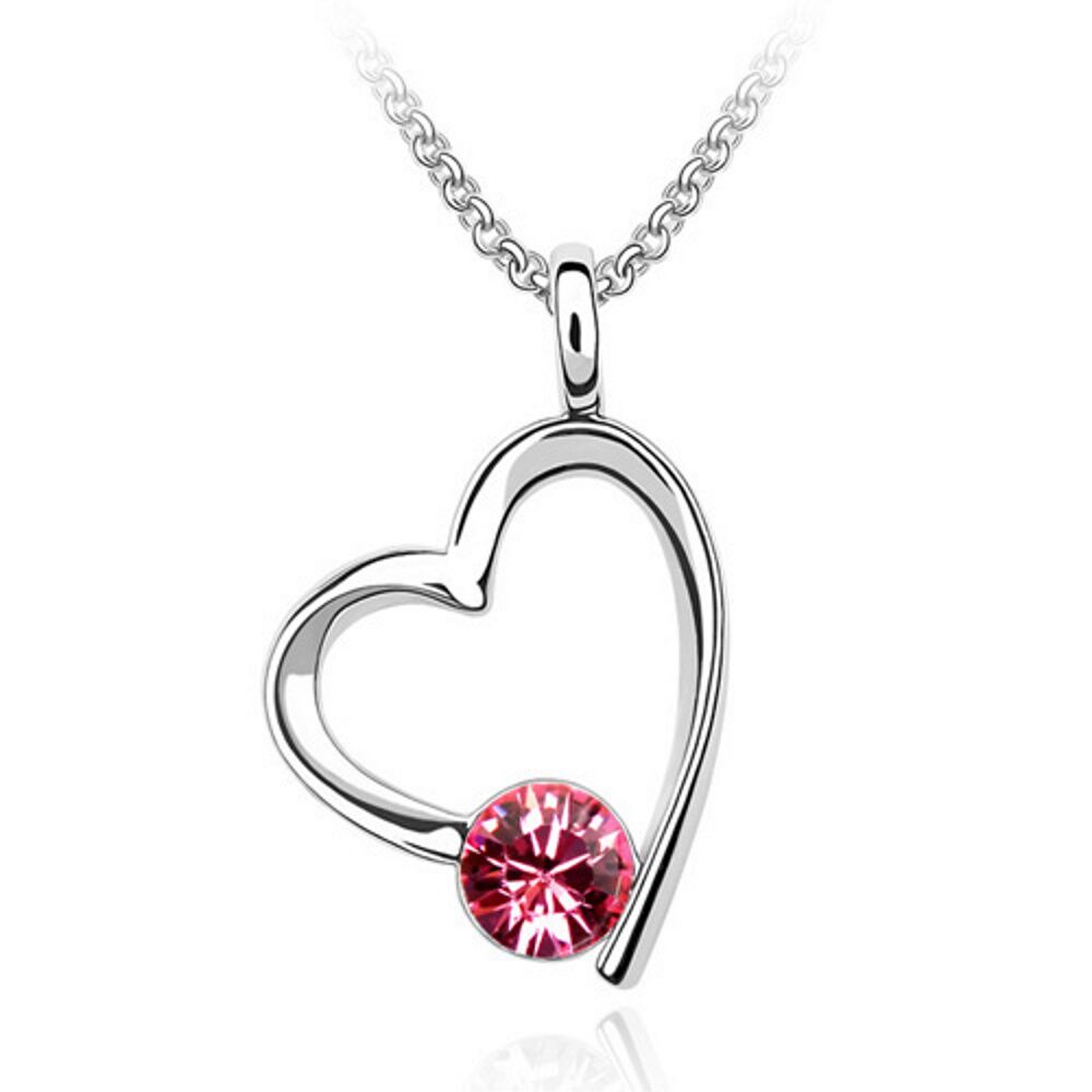 Kette Open Heart Silber aus Messing Damen