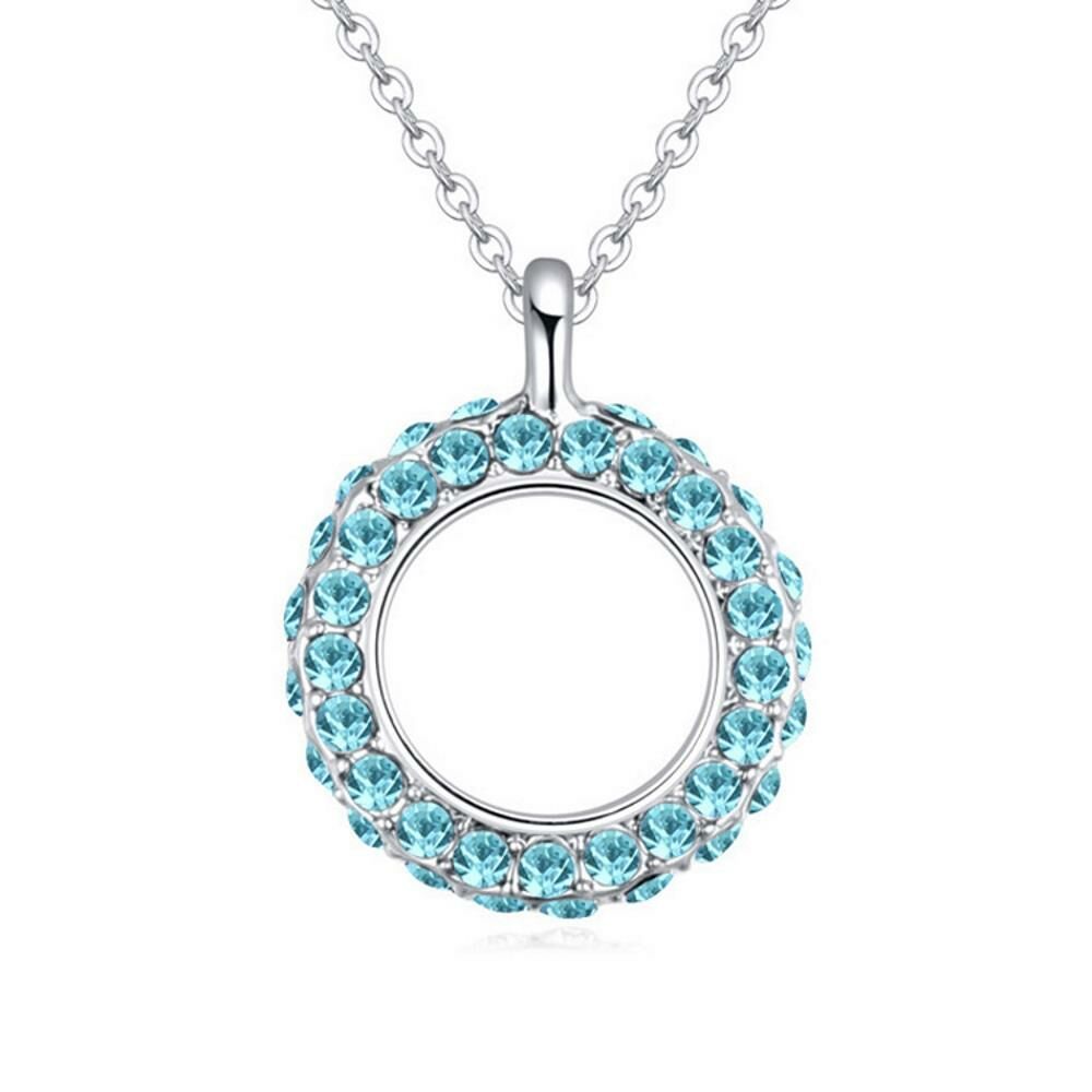 Kette Blue Circle Silber aus Messing Damen