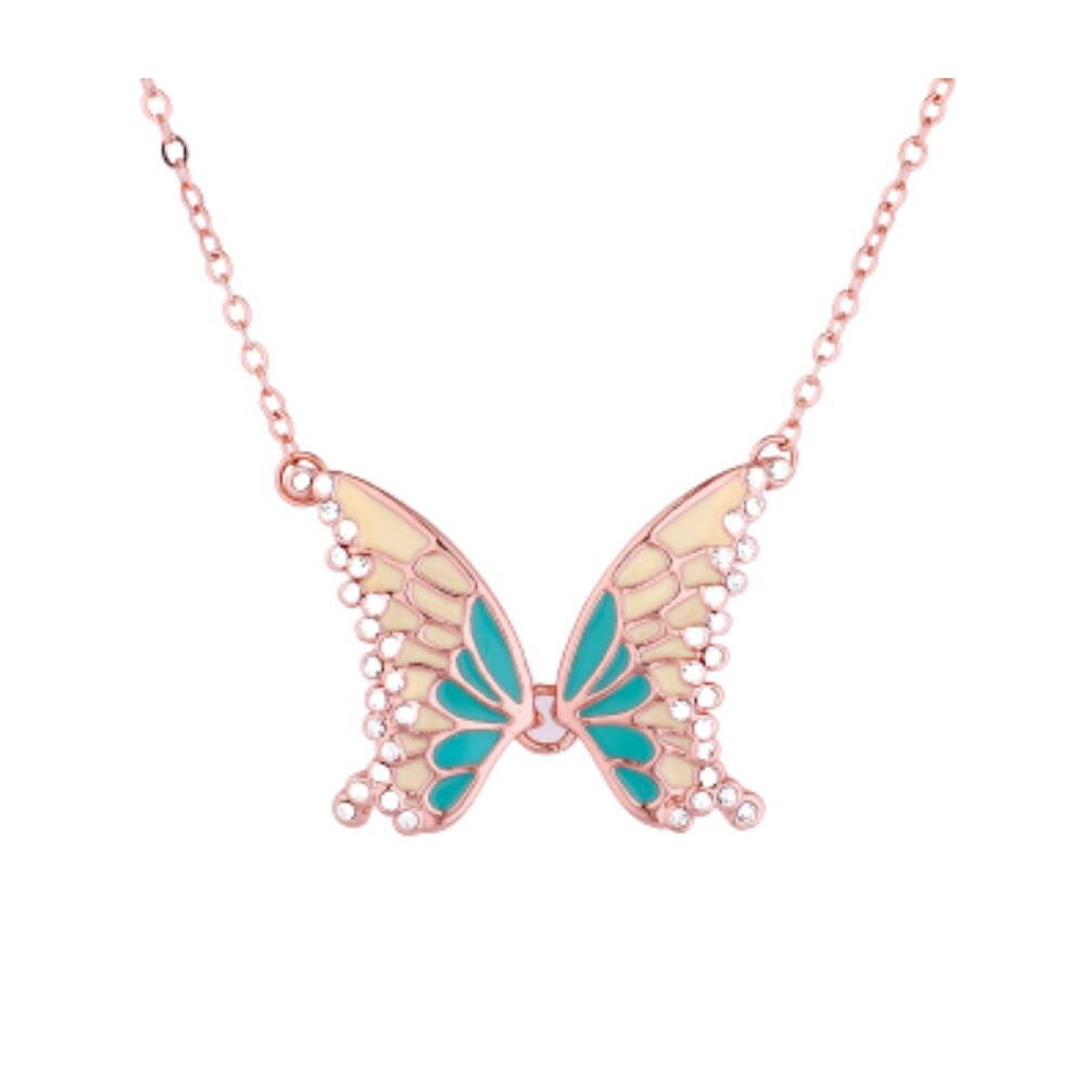 Kette Schmetterling Rosegold aus Messing Damen