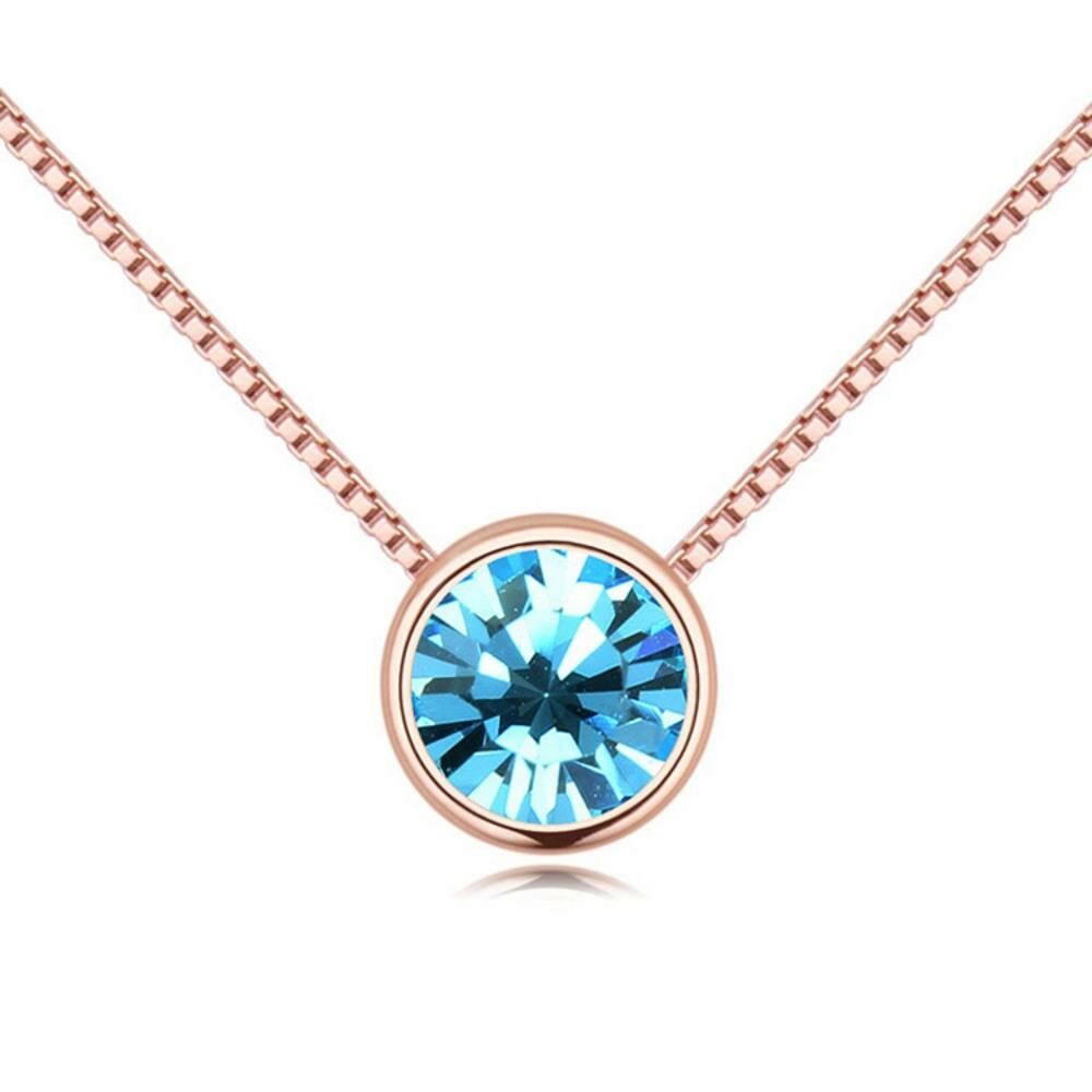 Kette Blue Sparkle Rosegold aus Messing Damen