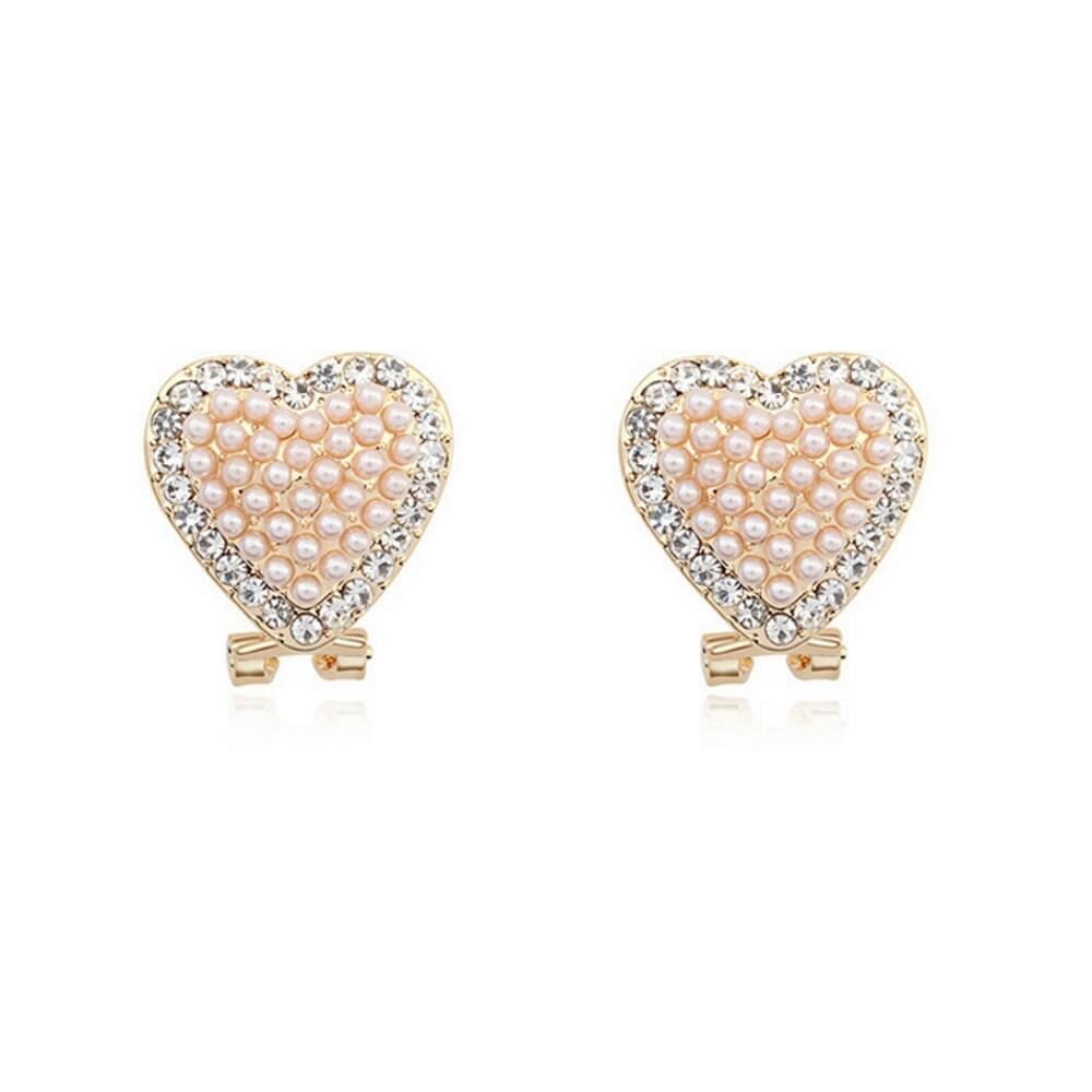 Ohrstecker Sparkling Heart gold aus Messing Damen