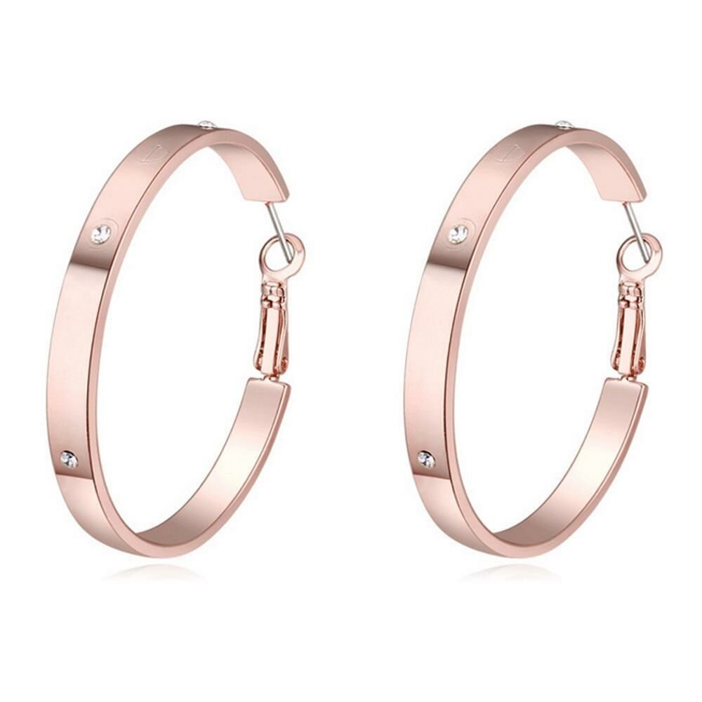 Creolen Circle Rosegold aus Messing Damen