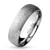 62 (19.7) Diamantoptik Ring silber aus Edelstahl für Damen sand-gestrahlt