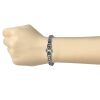 Armband doppelte Weizenkette mit Schlangenköpfen Silber aus Edelahl Unisex