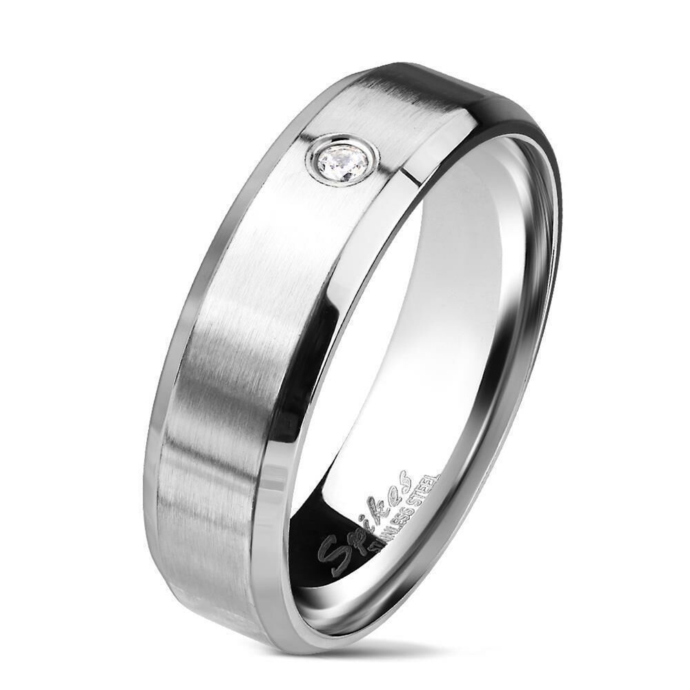 70 (22.3) Ring Kristall gefasst silber aus Edelstahl Unisex