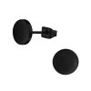 Ohrstecker Rund 8mm Schwarz aus Titan Unisex