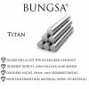 Ohrstecker Rund 8mm Schwarz aus Titan Unisex