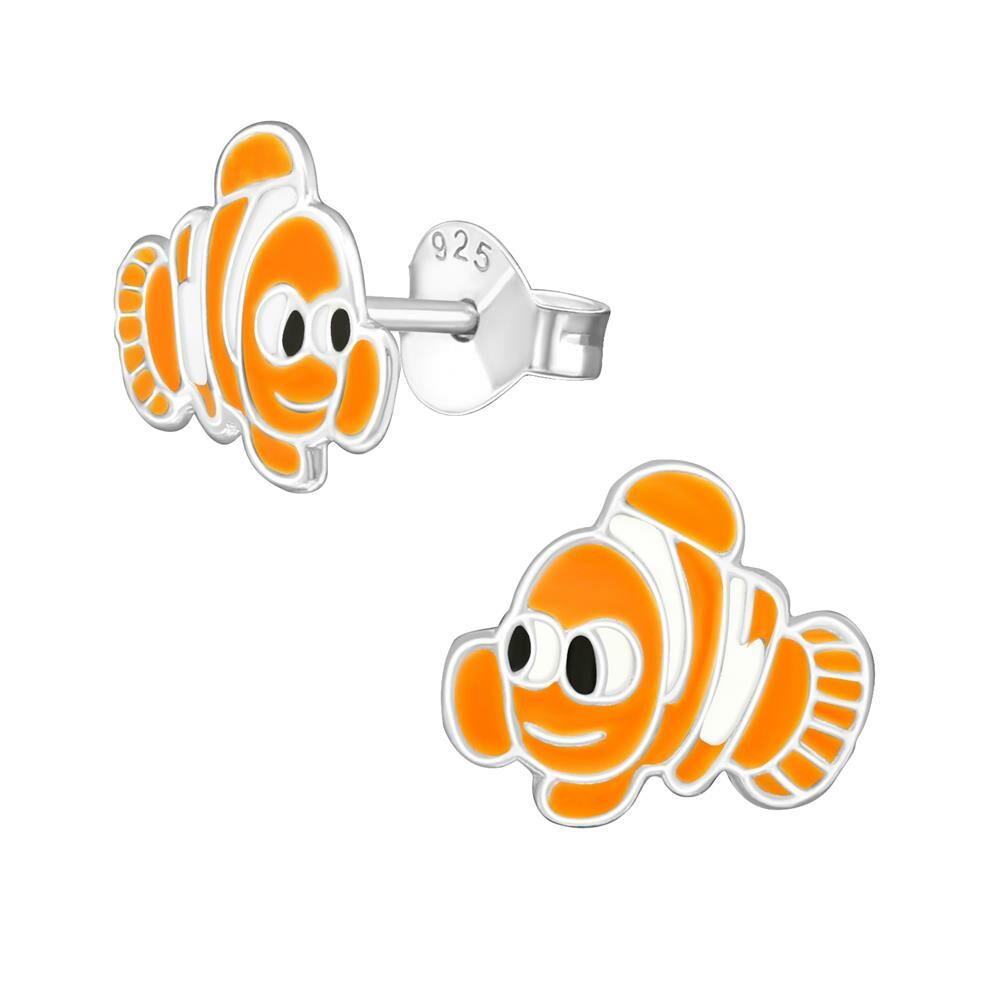 Ohrstecker Fisch Nemo aus 925 Silber Kinder