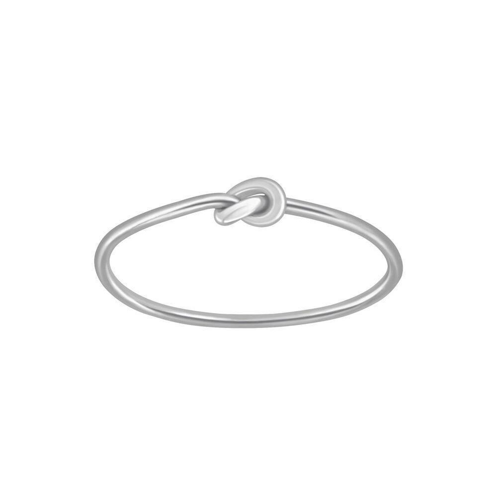 Ring schmal mit Knoten aus 925 Silber Damen