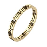 Ring Labyrinth mit Aussparungen gold aus Edelstahl Unisex