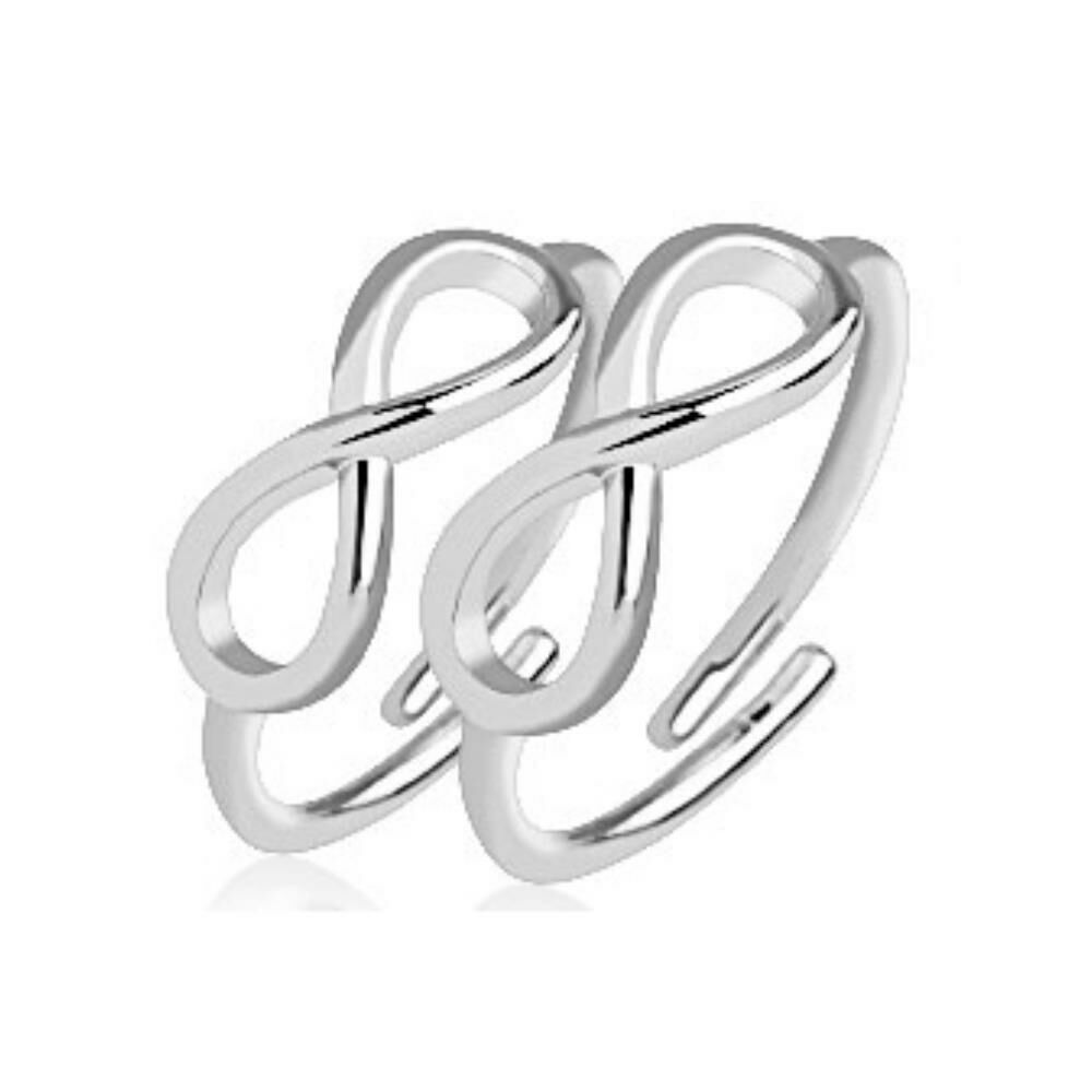 Zehenring Infinity Silber aus Messing Unisex