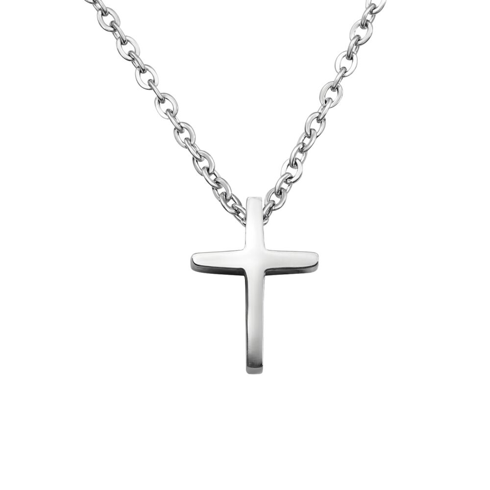 Kette mit kleinem Kreuz aus Edelstahl Unisex