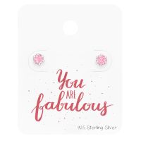 Ohrstecker rosa Kristall &quot;you are fabulous&quot; aus...