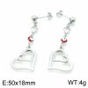 Ohrstecker Evil Eye und Herzem silber aus Edelstahl Damen