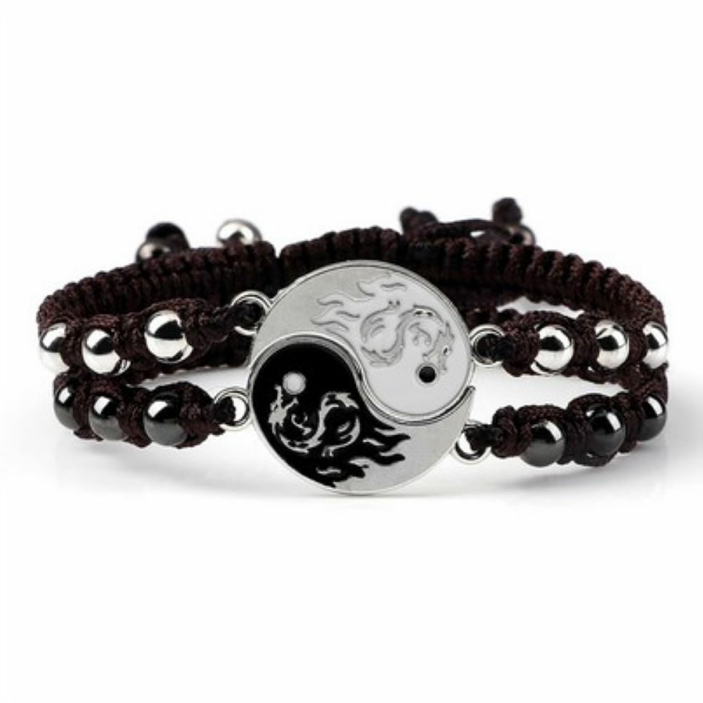 Armband für Zwei Yin und Yang aus Nylon/Messing Unisex - in zwei Varianten