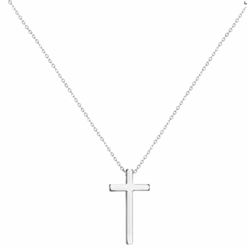 Kette mit Kreuz aus Edelstahl Unisex