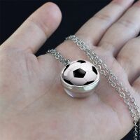 Kette Fußball Silber aus Edelstahl Unisex