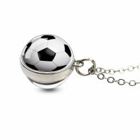 Kette Fu&szlig;ball Silber aus Edelstahl Unisex