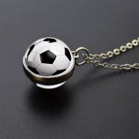 Kette Fu&szlig;ball Silber aus Edelstahl Unisex