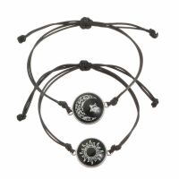 Freundschafts-Armband Set Tag und Nacht aus Nylon/Messing...