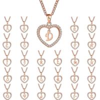 Kette Buchstaben Herz Rosegold aus Alloy Damen