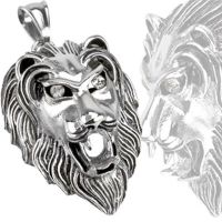 Anhänger Löwen Silber aus Edelstahl Unisex