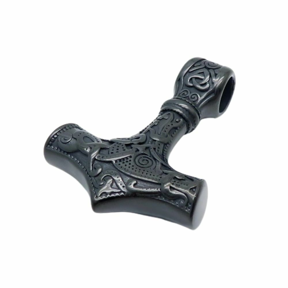 Anhänger Thor´s Hammer schwarz aus Edelstahl Unisex