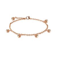 Bettelarmband Beads & Charms Rosegold aus Edelstahl Damen