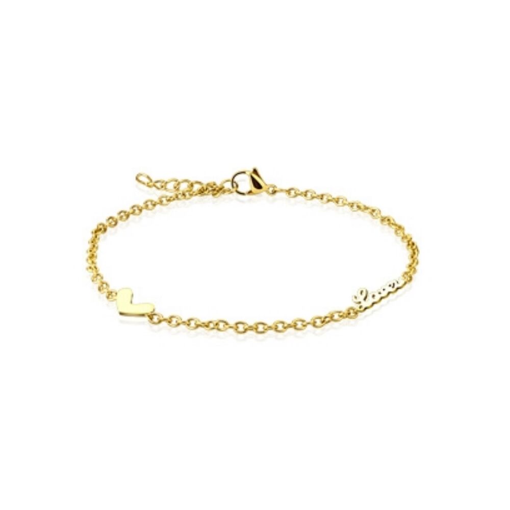 Armband Love Charm Gold aus Edelstahl Unisex