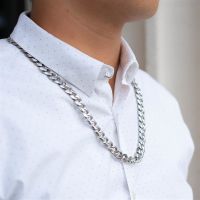 K&ouml;nigskette massiv 10mm breit Silber aus Edelstahl...