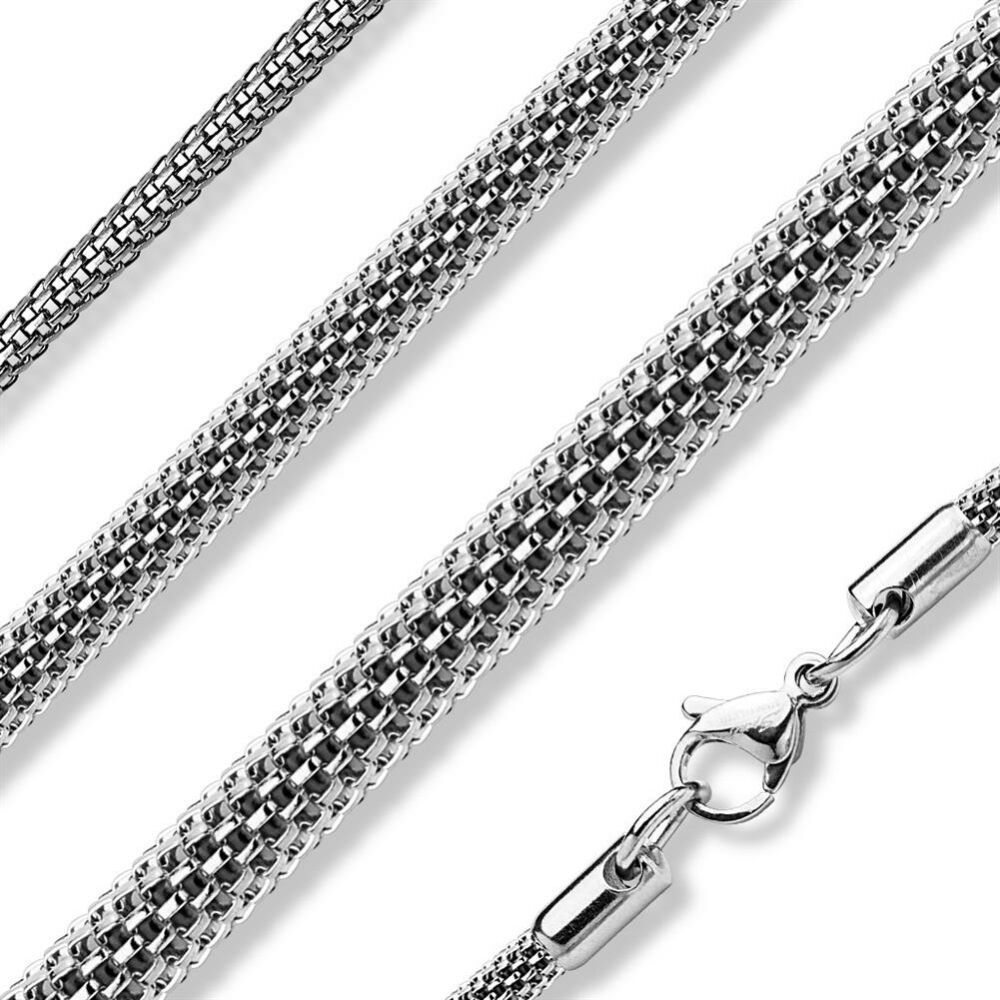 Kette 2mm engmaschig Silber aus Edelstahl Unisex