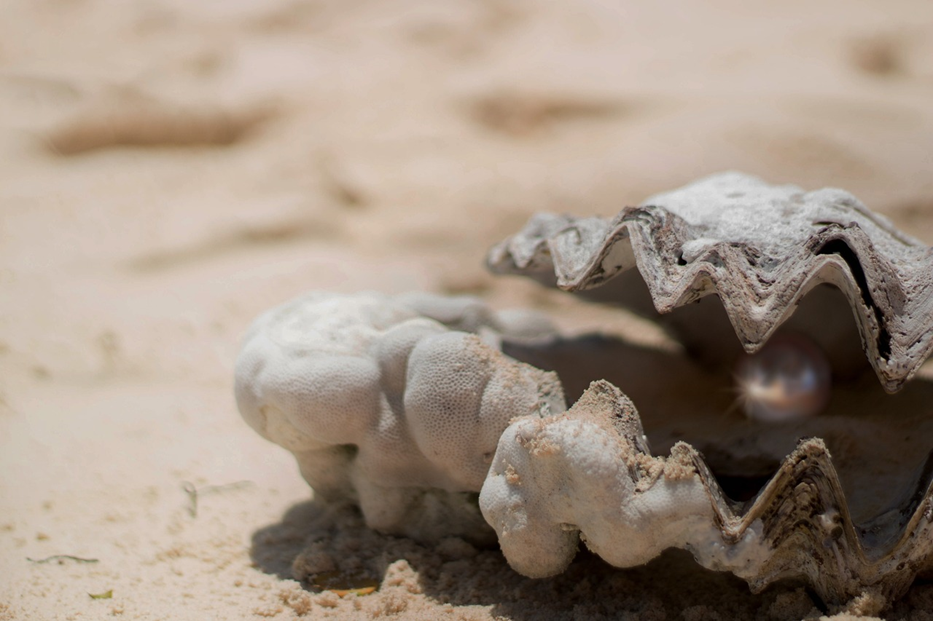 Perlenschmuck am Strand